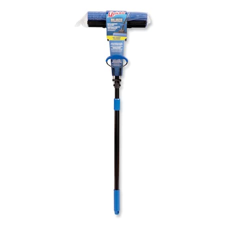 Quickie Bulldozer PVA Roller Mop, 12 x 2 Blue Polyvinyl Alcohol (PVA) Head, 38"-48" Black/Blue Metal Handle 2077947